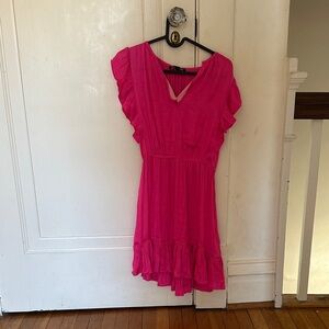 Vibrant Pink Ruffle Dress Steve Madden